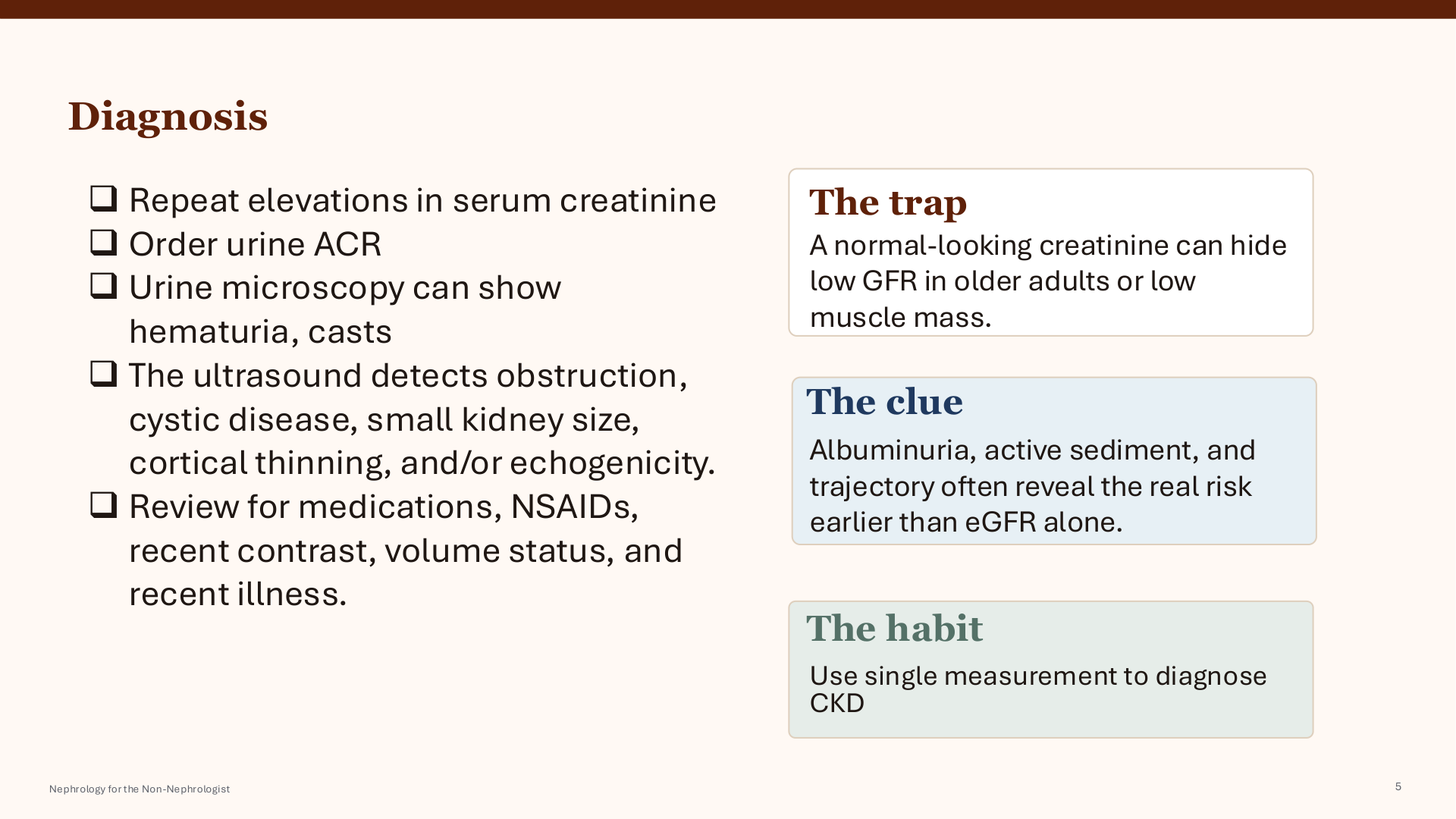 Nephrology for the Non-Nephrologist slide 5
